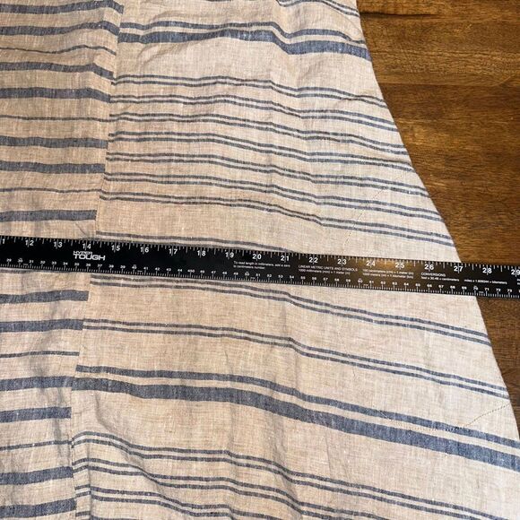 J.Jill Pure Jill Lagenlook Striped Sleeveless 100% Linen Maxi Dress - Picture 9 of 9